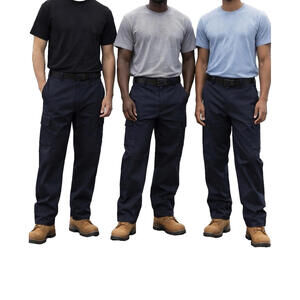 Aramark Men’s Work Pants Size 42x34 Navy Blue Durable Uniform Slacks